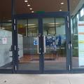 Old Road Campus Research Building - Entrances - (4 of 4) - Manual entrance doors at rear of building